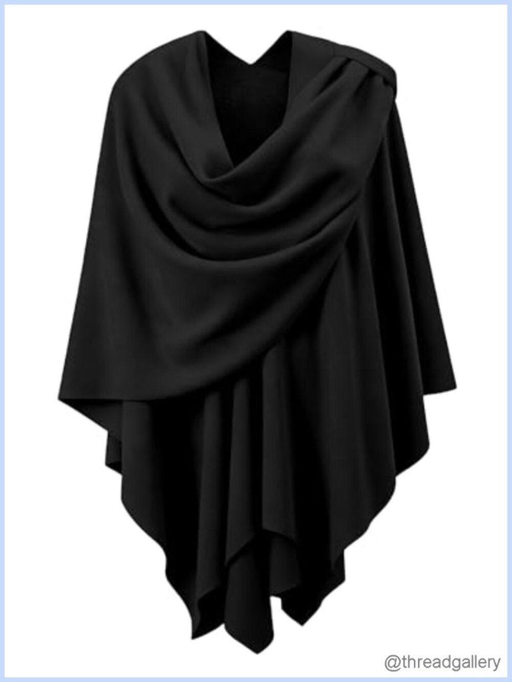Open Front Knit Shawl Wrap Poncho Sweater for Women